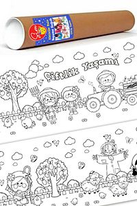 Sim Kids Çiftlik Tema Aktivite Rulo Boyama Kağıdı 60cm X 2,5 Metre ürün fotoğrafı