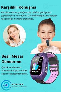 Btk Kayıtlı Kız Çocuklar Için Sim Kartlı Kameralı Ortam Dinleme Konum Takip Özellikli Akıllı Saat ürün fotoğrafı