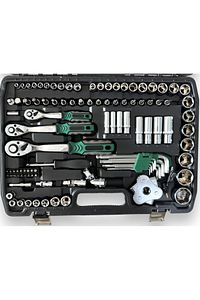 Tam Profesiyonel Germany 72 Diş Eğik Cırcır 121 Parça Lokma Takımı Oto Tamirci Tam Set 1/2-3/8-1/4 ürün fotoğrafı