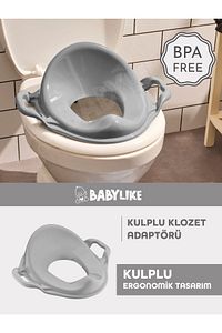 Çocuklar Için Tuvalet Eğitim Seti- Kaydırmaz Katlı Basamak& Kulplu Klozet Adaptörü&koltuğu ürün fotoğrafı
