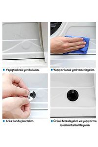Araba Kapısı Darbe Ve Ses Emici Pad Seti Araç Kapısı Bagaj Kapağı Darbe Ve Ses Emici 10 Adet ürün fotoğrafı