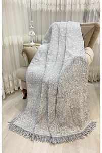 Lüks Pamuklu Koltuk-çekyat Örtüsü Gri Rengi 170x220 Çift Taraflı Terletmez Kaymaz Toplanmz ürün fotoğrafı