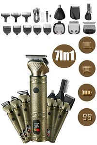 YP-0609 Exculisive 7in1 Şarjlı Sıfır Saç Sakal Ense Tıraş Makinesi Vücut Kadın Erkek Lazer Öncesi ürün fotoğrafı