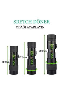 10-300x40 Zoom Dürbün Monoküler Termal Teleskop Telefon Tutucu Avcılık Kamp Kuş Gözlemciliği ürün fotoğrafı