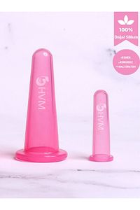 Silikon Vakumlu Yüz Masaj Kupası, Facial Cupping 2'li Pembe ürün fotoğrafı