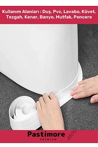 Duş Pvc Lavabo Küvet Tezgah Kenar Banyo Mutfak Pencere 3,2 Mt Su Sızdırmaz Geçirmez Yalıtım Bant ürün fotoğrafı