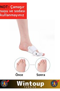 Premium Seri Yıkanabilir Standart Size Sağ Sol Her İki Ayak Uyumlu Baş Parmak Kemik Düzeltici 2 Adet ürün fotoğrafı