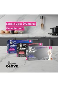 Tek Kullanımlık Pudrasız Beyaz S Beden Eldiven 100’lü ürün fotoğrafı