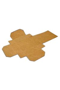 75 Adet 9x9x3 cm Asetat Kapaklı Kraft Kutu ürün fotoğrafı