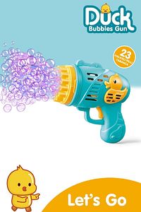 Duck Çok Delikli Pilli Köpük Atan Tabanca Oyuncağı 23 Delikli Bubble Gun ürün fotoğrafı
