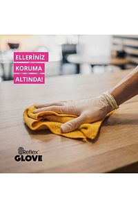Tek Kullanımlık Pudrasız Beyaz S Beden Eldiven 100’lü ürün fotoğrafı
