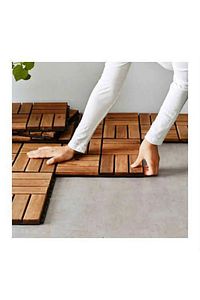 1 Adet 30x30 Cm Parke Balkon Teras Yer Döşemesi Masif Akasya Kahverengi 1 Adet ürün fotoğrafı