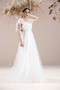 Lez Dantel Melek Kollu Gelinlik,nikah Elbisesi ürün fotoğrafı