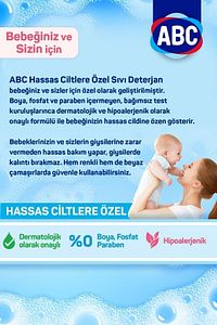 Bebeklere Hassas Ciltlere Özel Sıvı Çamaşır Deterjanı 1.5ltx3 Adet ürün fotoğrafı
