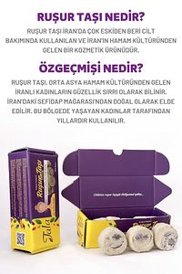Ruşur Taşı Beyazlatıcı Ölü Derilerden Arındırıcı Yüz Ve Vücut Peelingi 6 Adet (İRAN HAMAM TAŞI) ürün fotoğrafı