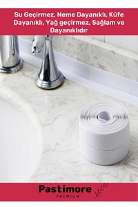 Duş Pvc Lavabo Küvet Tezgah Kenar Banyo Mutfak Pencere 3,2 Mt Su Sızdırmaz Geçirmez Yalıtım Bant ürün fotoğrafı