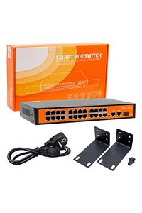 Mullkrg Krg01 24 Port 10/100/1000 Mbps 300 Watt 24+3+Sfp Poe Gıgabıt Ethernet Swıtch (Muul) ürün fotoğrafı