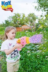Duck Çok Delikli Pilli Köpük Atan Tabanca Oyuncağı 23 Delikli Bubble Gun ürün fotoğrafı
