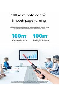S7 Dijital Ekranlı Şarjlı Lazer Sunum Kumandası Şarj Göstergeli Lazer Powerpoint Laser Pointer Slayt ürün fotoğrafı