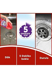 Hijyenik Gider Lavabo Açıcı Jel 500 ml (3 X 500 ML) ürün fotoğrafı