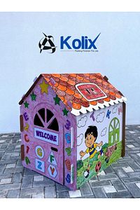 Büyük Boy Xxl Karton Boyama Evi Eğitici Ve Öğretici Oyun Evi Oyun Çadırı ürün fotoğrafı
