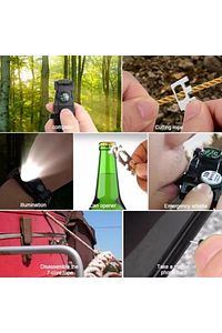 Paracord Acil Sos Led Işıklı Paracord Bileklik + Pusula + Düdük + Ateş Başlangıcı ürün fotoğrafı