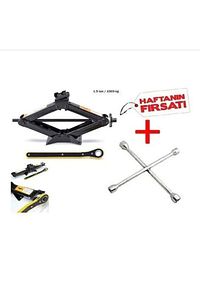 .oto Bijon Anahtarı + Oto Cırcırlı Kriko Makas Tip 1.5 Ton ürün fotoğrafı
