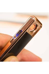 Kişiye Özel SİYAH ALEVSİZ ŞARJLI USB KIZAKLI ÇAKMAK ürün fotoğrafı
