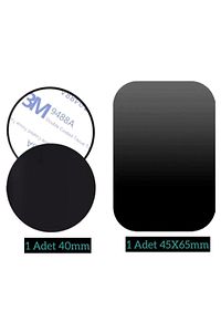 2adet Telefon Araç Içi Tutucu Stant Metal Plaka Magnetic Mıknatıslı Tutucular Için Metal Saç Seti 3m ürün fotoğrafı