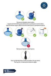 Damacana Su Pompası Şarjlı Wp-100 Damlatmaz ürün fotoğrafı