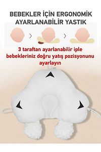 Ayarlanabilir Düz Kafa Yastığı, Bebek Yastığı, Düz Kafa Sendromu, Kafa Yastığı , Yıkanabilen Kumaş ürün fotoğrafı
