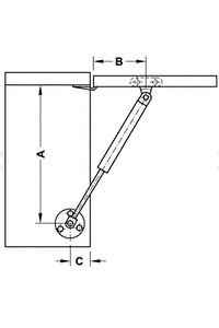 Dolap Kapak Pistonu Mutfak Dolabı Kapağı Gazlı Amortisörlü Piston 100n / 25-27cm (2 ADET) ürün fotoğrafı