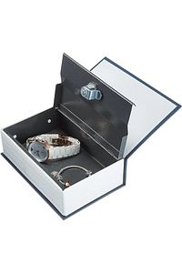 Kitap Görünümlü Anahtarlı Çelik Mini Kasa Ev İçin Altın Takı Kutusu Kasa Kumbara Kilitli Sandık ürün fotoğrafı