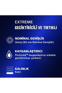 Extreme Geciktiricili ve Tırtıklı Prezervatif 30'lu, Standart Fit ürün fotoğrafı