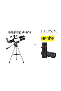 150X Uzay Teleskopu Alana + 100X El Dürbünü (Gezegen Ay Yıldız Doğa Gözlem Teleskobu) ürün fotoğrafı