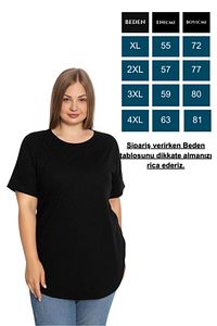 Kadın Büyük Beden Yırtmaçlı Tişört ürün fotoğrafı