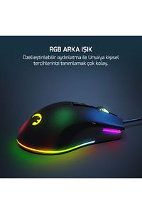 Ursa 10000DPI USB Oyuncu Mouse Siyah ürün fotoğrafı