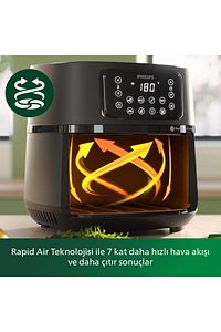 5000 Serisi Airfryer XXL Connected, 7,2 Lt (1,4 kg), Rapid Air Teknolojisi, HD9285/96 ürün fotoğrafı