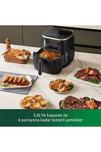 3000 Serisi XL Airfryer, 5.6L Kapasiteli Hazne, Siyah, HD9257/80 ürün fotoğrafı