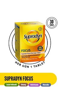 Focus 30 Film Kaplı Tablet| Zeytin Polifenolü, Ginseng, Multivitamin Ve Mineral Içeren Takv ürün fotoğrafı