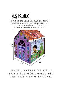 Büyük Boy Xxl Karton Boyama Evi Eğitici Ve Öğretici Oyun Evi Oyun Çadırı ürün fotoğrafı