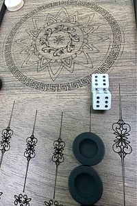 2024 Tavla Seyahat Mini Mobil Çanta Cep Kamp Piknik Kafe Tavla Seti 24 X 12 Cm ürün fotoğrafı