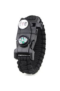 Gaddar Plus taktikal SİYAH  bileklik magnezyum çubuklu düdüklü ledli unisex hediyelik 19 işlev ürün fotoğrafı