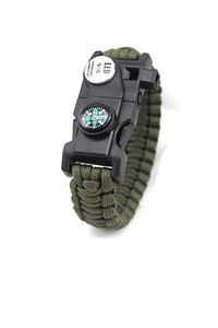 Paracord Acil Durum Sos Led Işıklı+ Pusula Ve Düdük Ateş Başlangıcı Magnezyum Çubuk ürün fotoğrafı