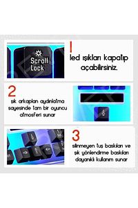Led Işıklı Gaming Oyuncu Klavye & Mouse Seti ürün fotoğrafı