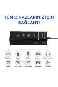 3.0 USB Çoğaltıcı 4 Port Yüksek Hızlı USB HUB Çoklayıcı Laptop / Notebook / PC Uyumlu ürün fotoğrafı