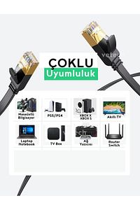 CAT7 15 Metre Ethernet Kablosu 10Gbps Premium İnternet Lan Kablo 15mt ürün fotoğrafı