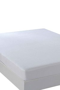 Micro Fitted Full Kenar Su Sıvı Geçirmez Alez Çarşaf Tek Çift Kişilik Beyaz Renkli Yatak Koruyucu ürün fotoğrafı