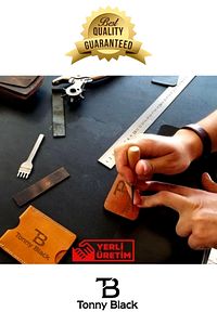 Orijinal Erkek Siyah Hediye Kutulu Şık Deri Cüzdan Kartlık Ve Kağıt Para Bölmeli Kartlıklı Cüzdan ürün fotoğrafı