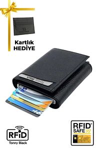Orijinal Kutulu Süper Slim Kartlık Hediyeli Otomatik Mekanizmalı Çok Gözlü Akıllı Kredi Kartlık ürün fotoğrafı